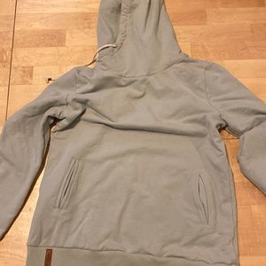 COPY - Ampersand hoodie grey with cross over hood